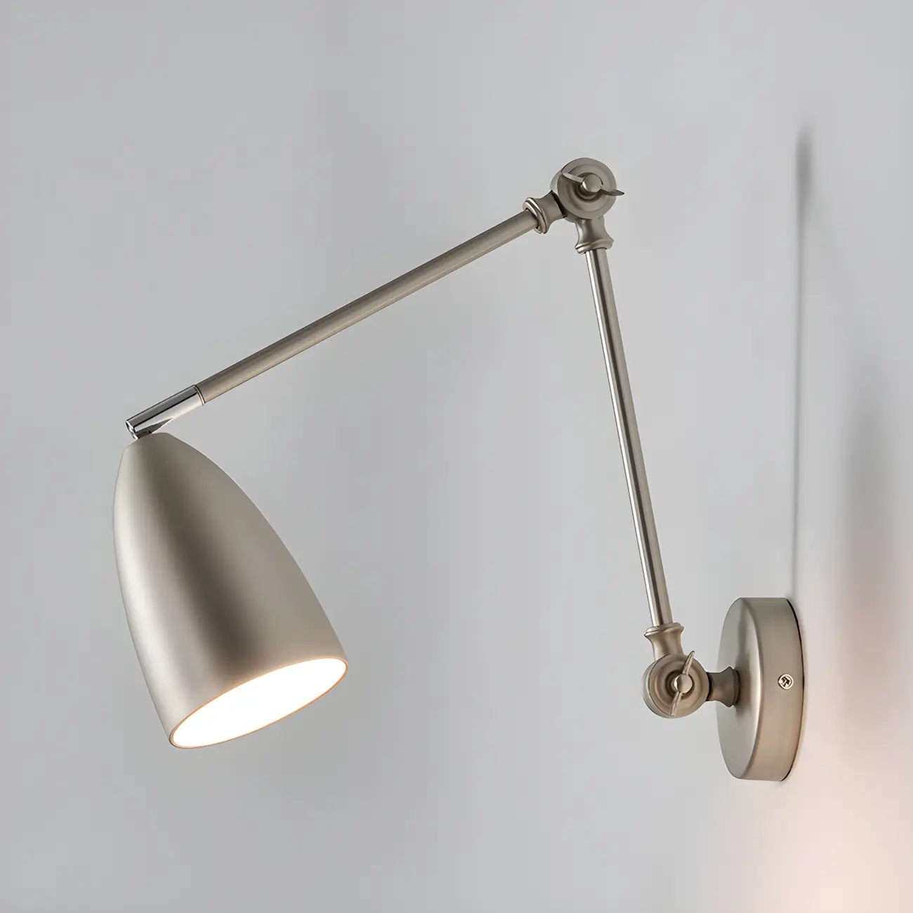 Simple Metal Dome Swing Arm Wall Light Image - 10 | homeyfad