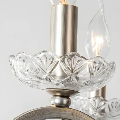 Gold Crystal Curved Metal Candle Modern Crystal Chandelier Image - 14