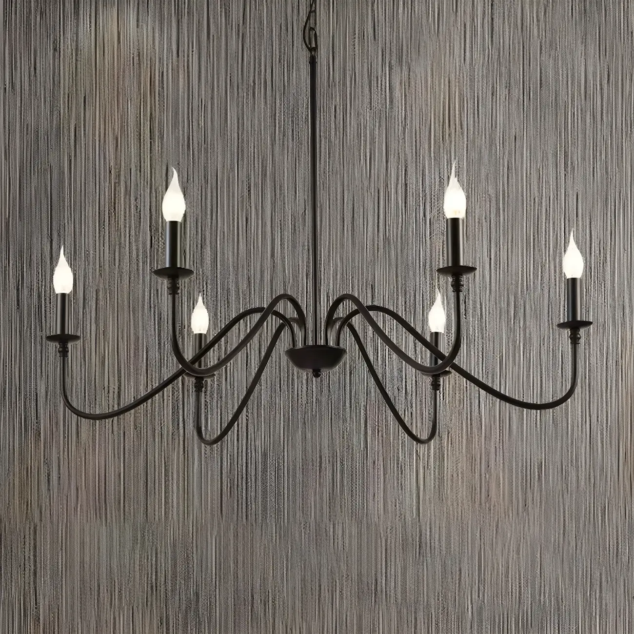 Industrial 6-Light Metal Vintage Candelabra Chandelier Image - 5 | homeyfad