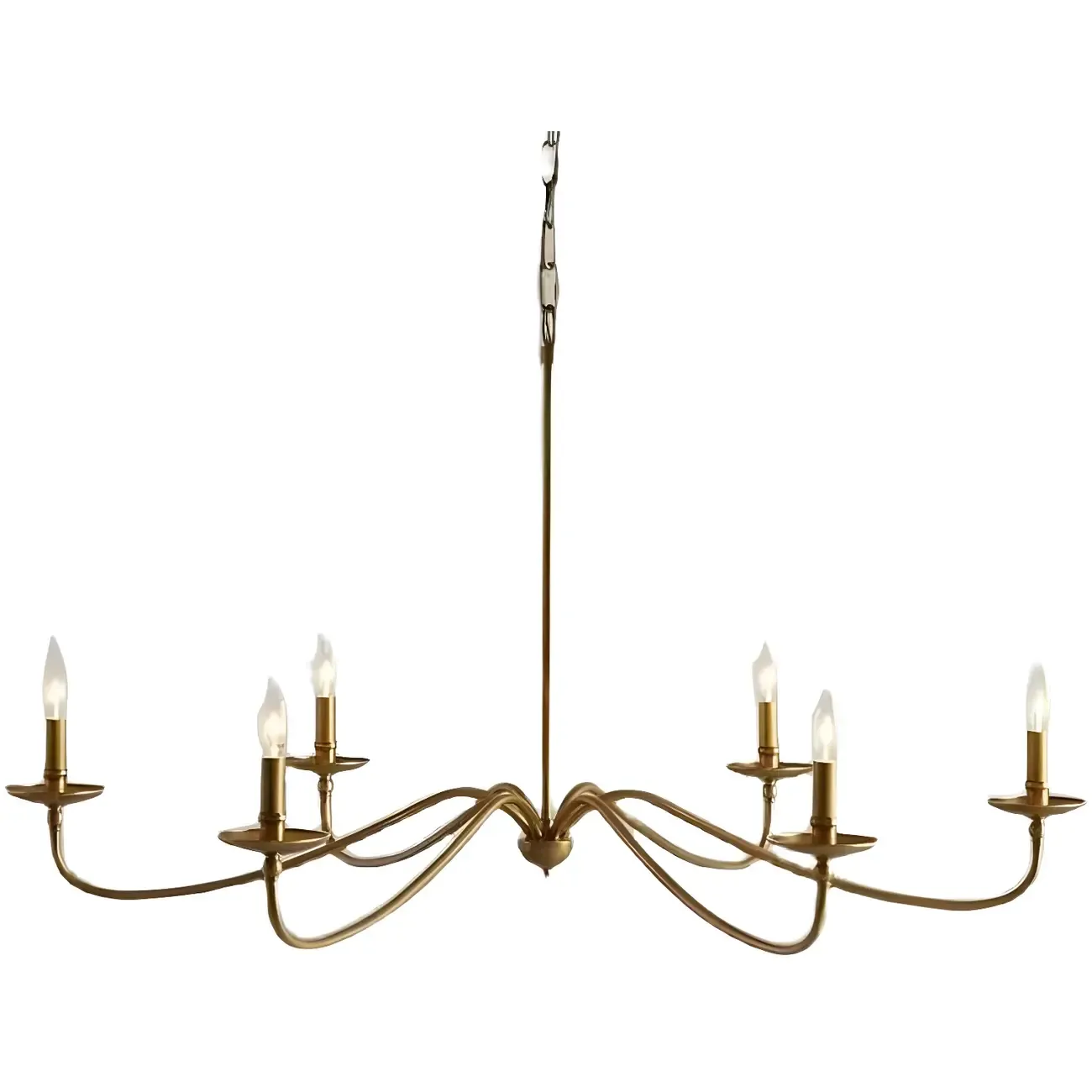 Industrial 6-Light Metal Vintage Candelabra Chandelier Image - 7