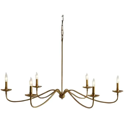Industrial 6-Light Metal Vintage Candelabra Chandelier Image - 7