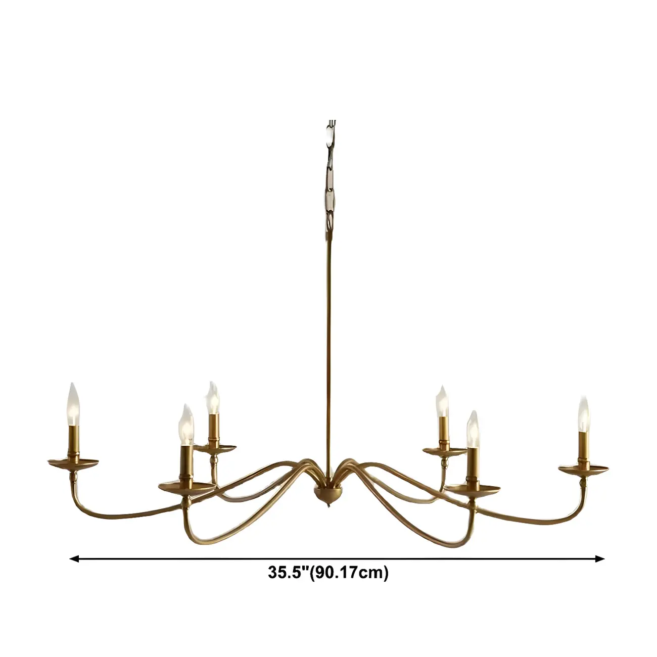 Industrial 6-Light Metal Vintage Candelabra Chandelier Image - 8 | homeyfad