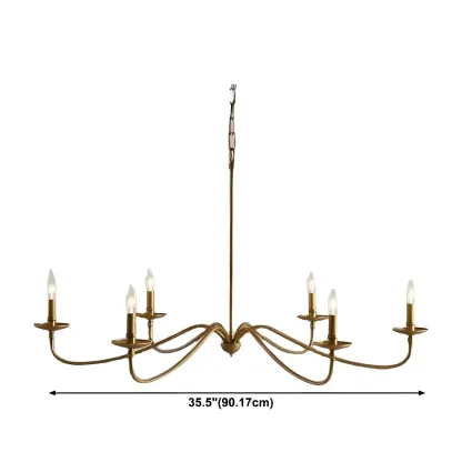Industrial 6-Light Metal Vintage Candelabra Chandelier Image - 8