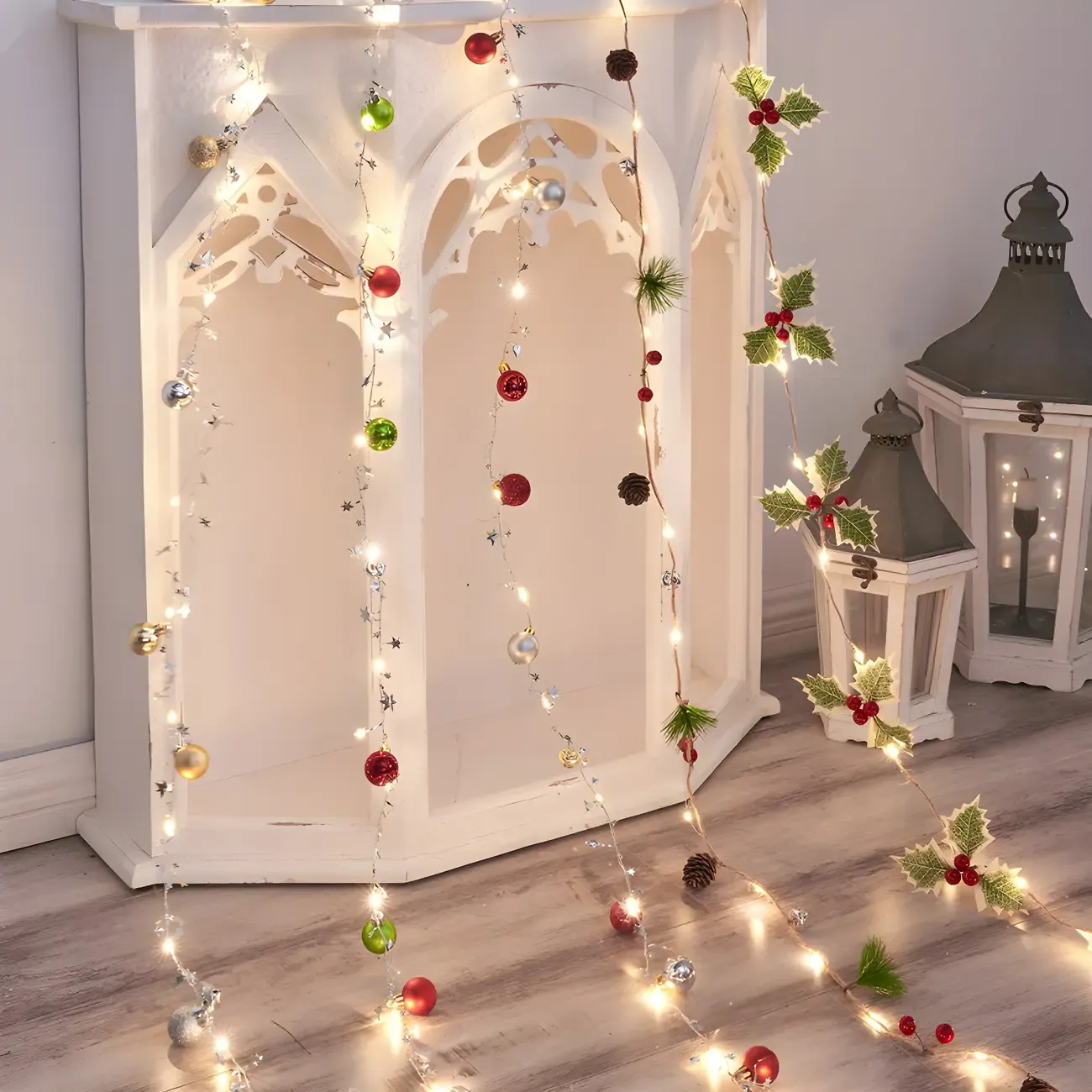 Festive Garland 20-Light LED String Light Image - 3