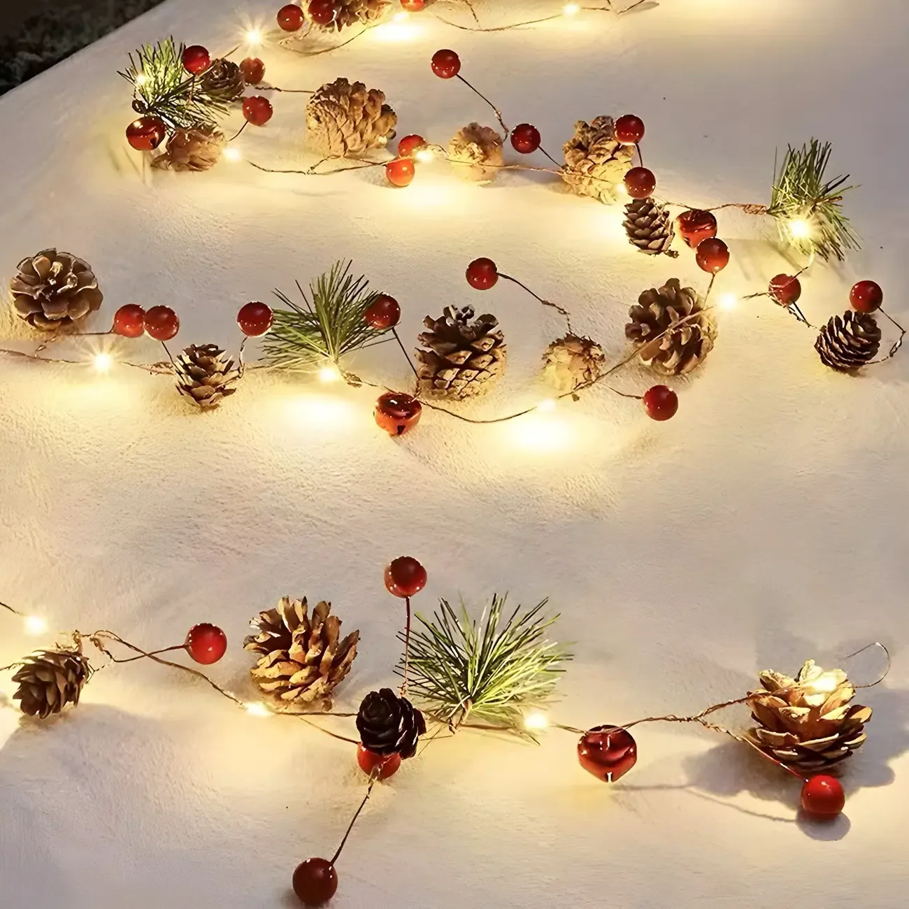 Festive Garland 20-Light LED String Light Image - 10
