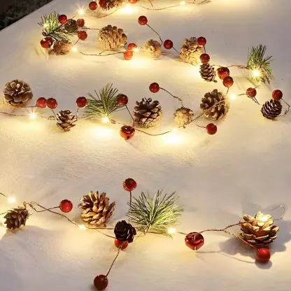 Festive Garland 20-Light LED String Light Image - 10