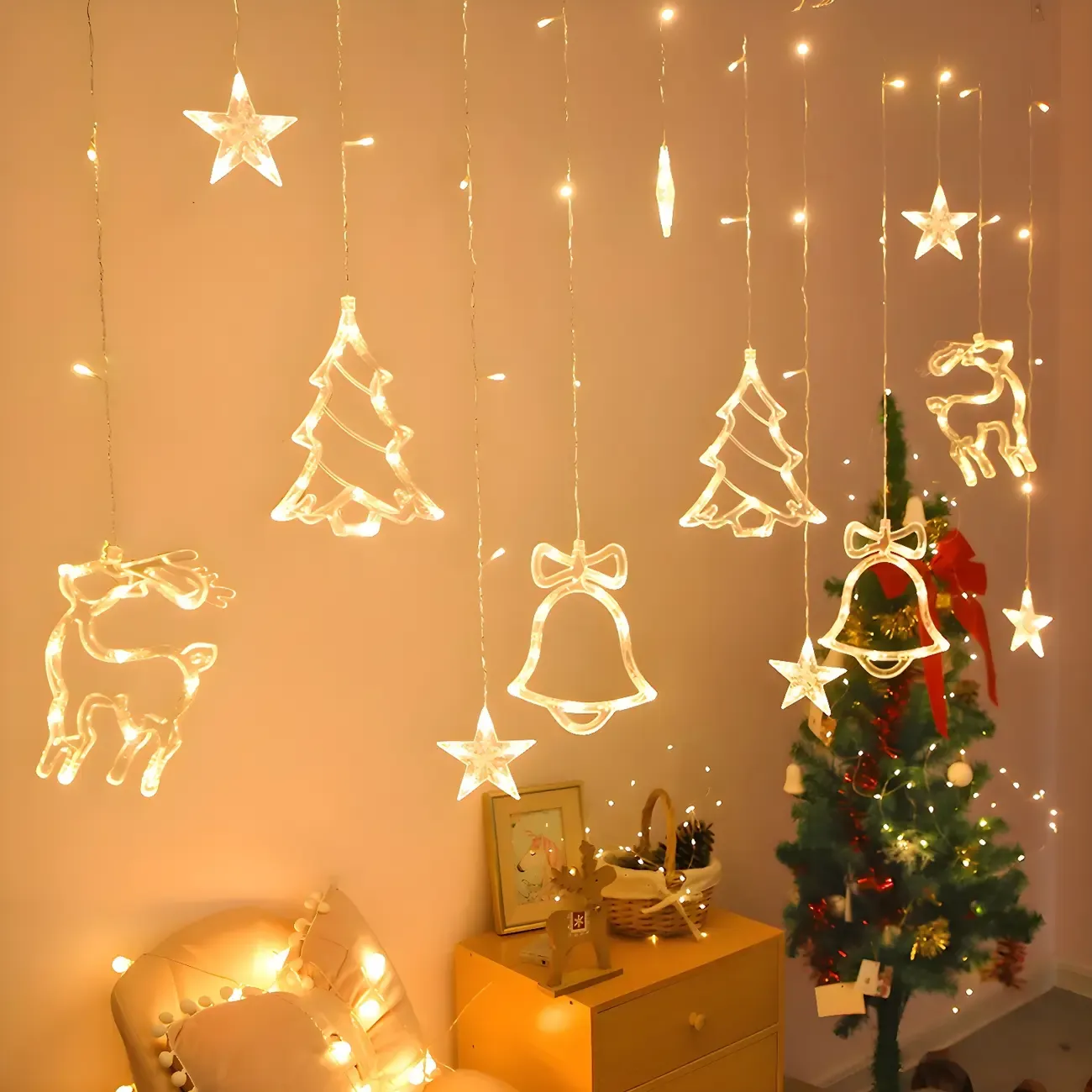 Simple Plastic Christmas Pattern String Light Image - 1