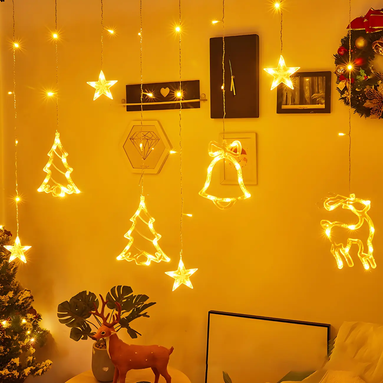 Simple Plastic Christmas Pattern String Light Image - 2 | homeyfad