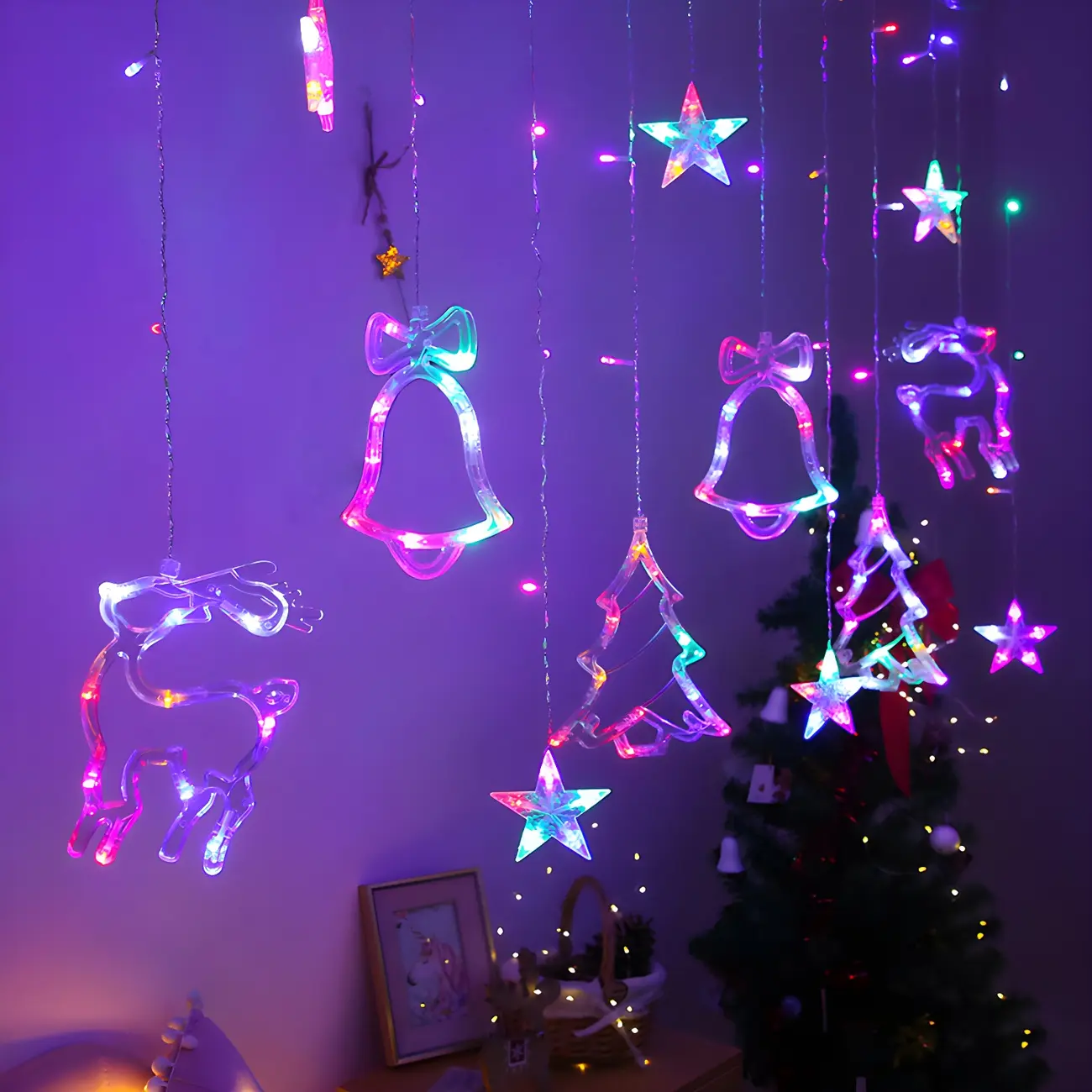 Simple Plastic Christmas Pattern String Light Image - 3 | homeyfad