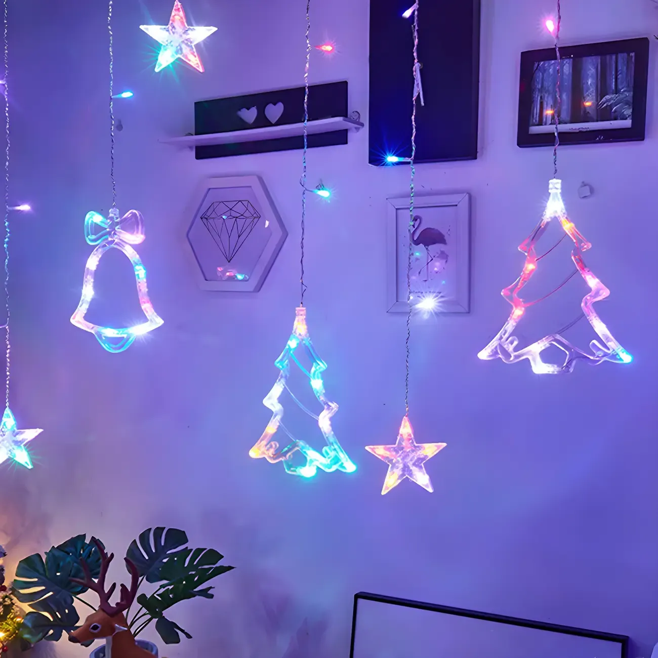 Simple Plastic Christmas Pattern String Light Image - 4