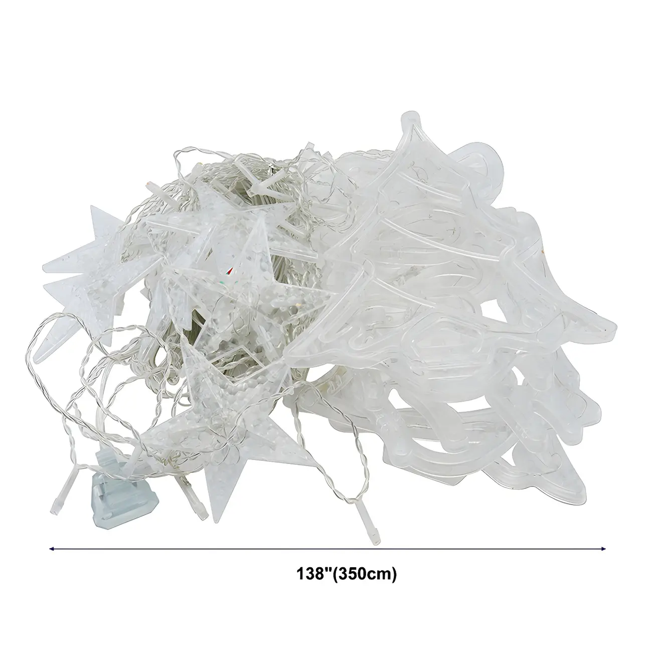 Simple Plastic Christmas Pattern String Light Image - 12 | homeyfad
