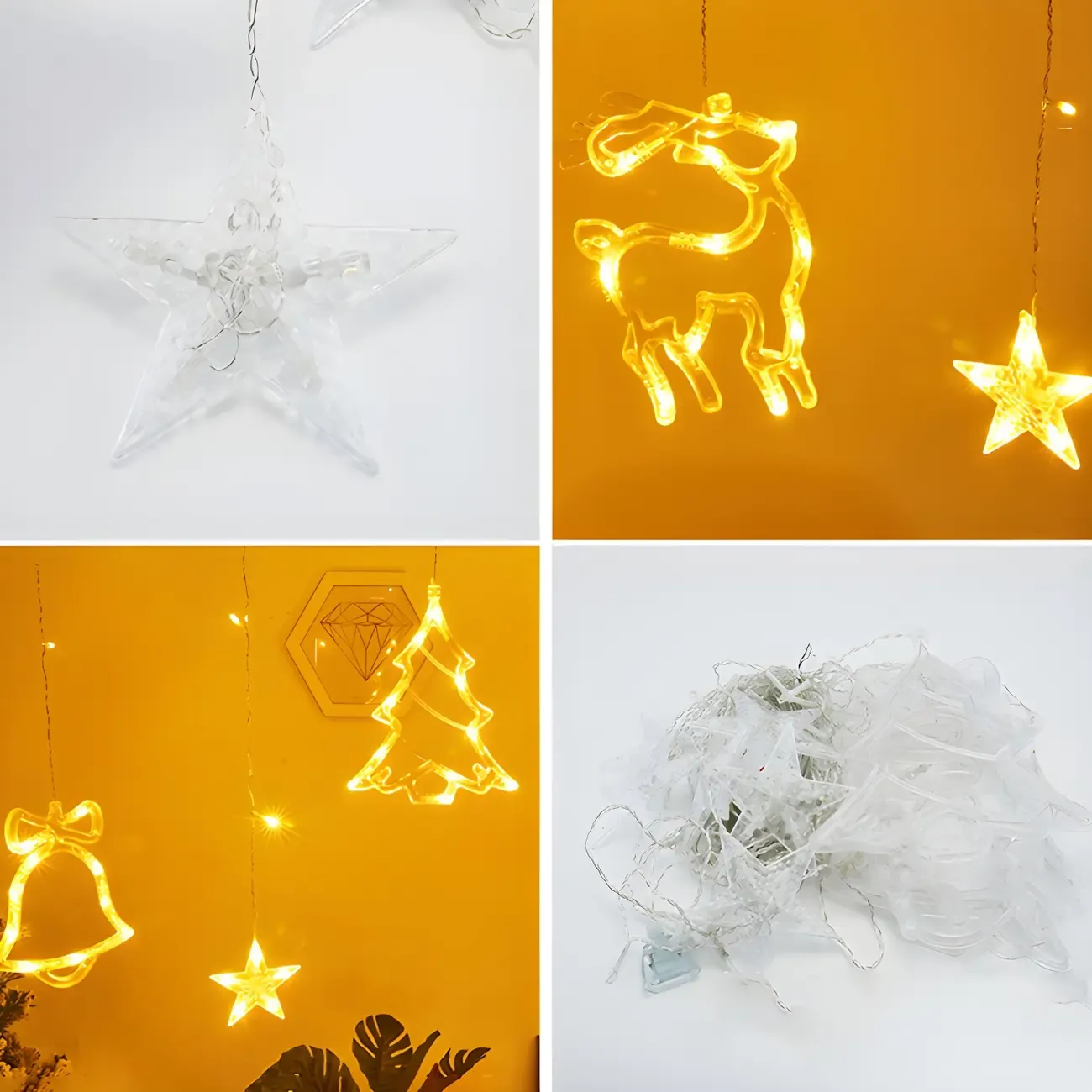 Simple Plastic Christmas Pattern String Light Image - 13