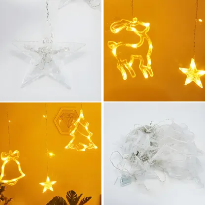 Simple Plastic Christmas Pattern String Light Image - 13