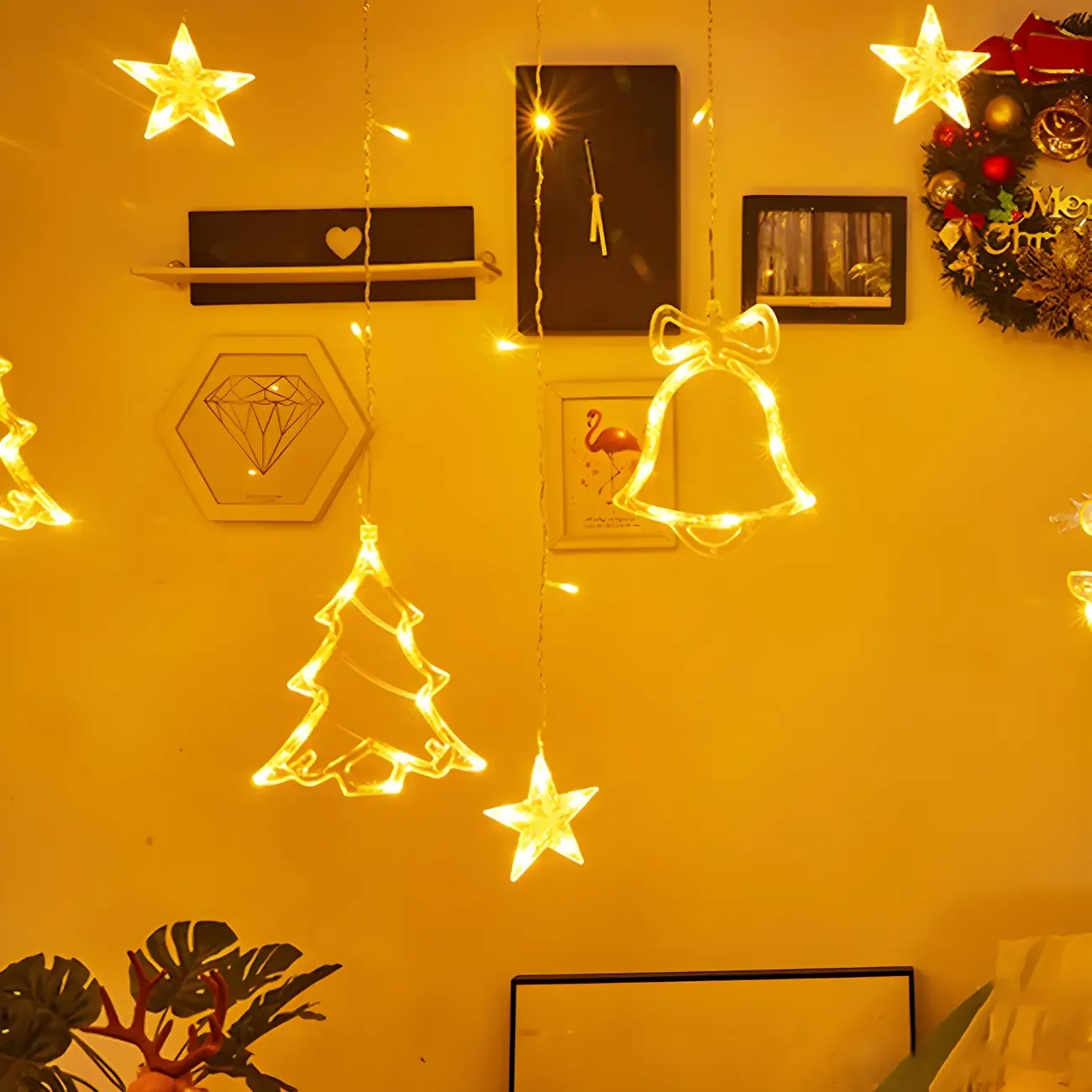 Simple Plastic Christmas Pattern String Light Image - 10