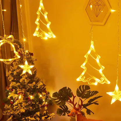 Simple Plastic Christmas Pattern String Light Image - 11