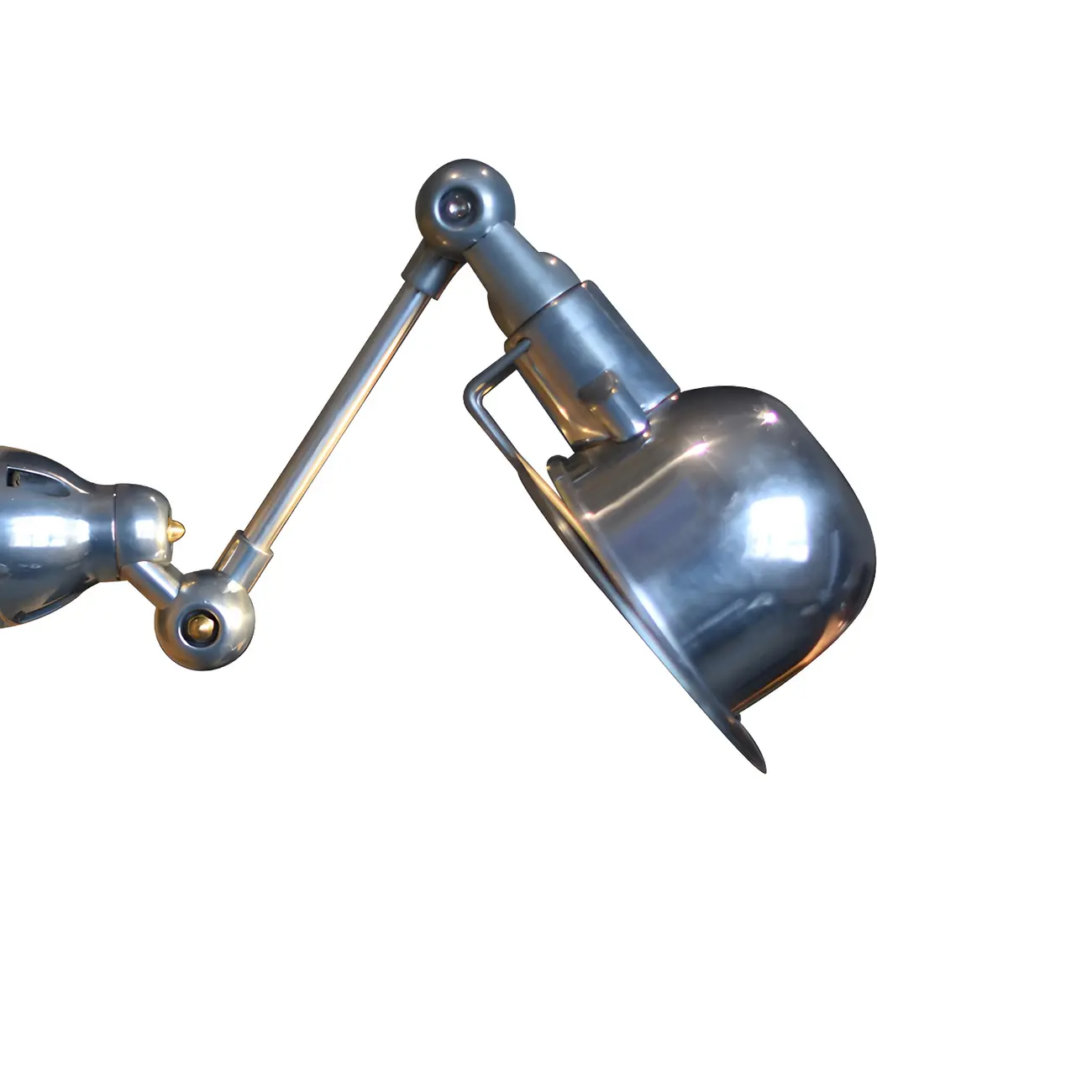 Industrial Metal Silver Glossy Mini Swing Arm Wall Light Image - 5 | homeyfad