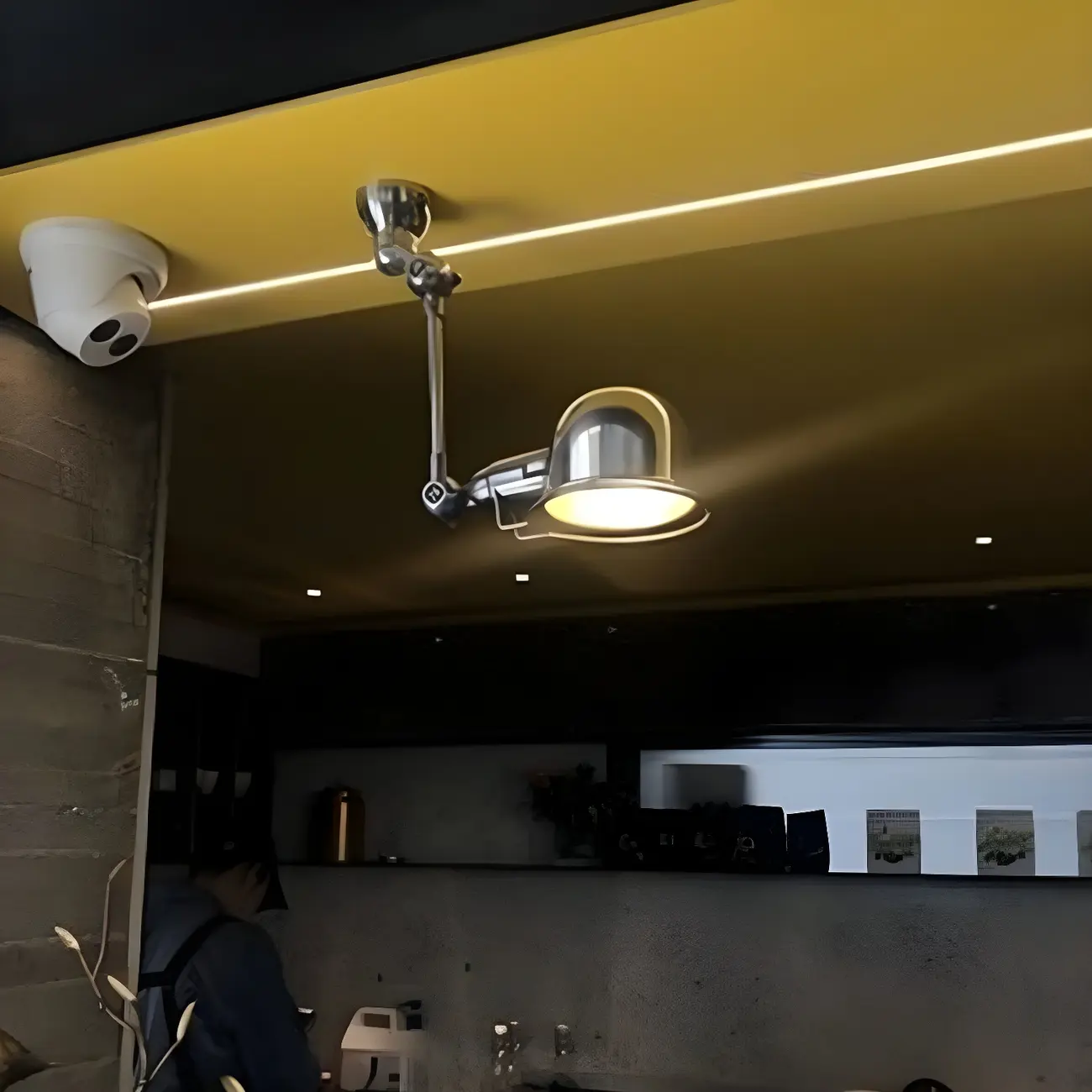 Industrial Metal Silver Glossy Mini Swing Arm Wall Light Image - 9 | homeyfad