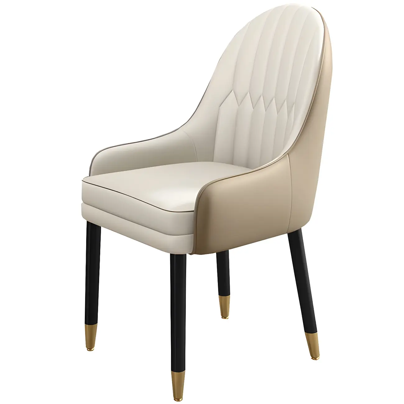 Modern Leather Upholstered Dining Chair with Arms Image - 16 | homeyfad