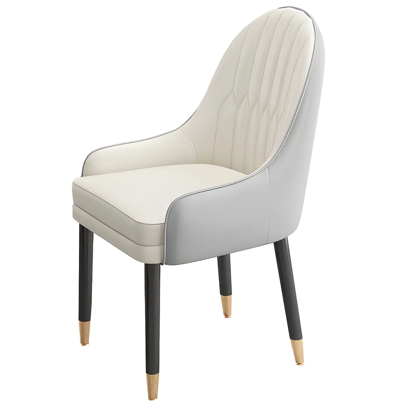 Modern Leather Upholstered Dining Chair with Arms Image - 19 | homeyfad