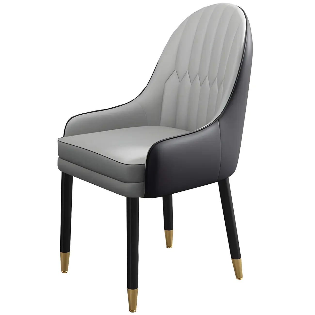 Modern Leather Upholstered Dining Chair with Arms Image - 25