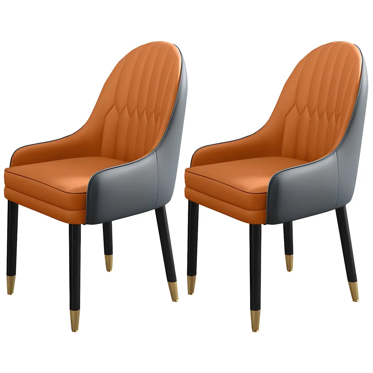 Modern Leather Upholstered Dining Chair with Arms Image - 44 | homeyfad