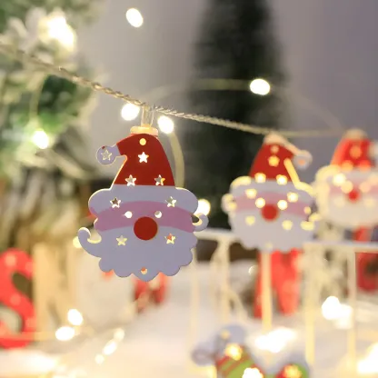 Festive Metal Decorative Christmas-Theme String Light Image - 3