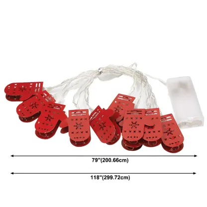 Festive Metal Decorative Christmas-Theme String Light Image - 14
