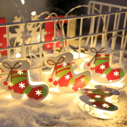Festive Metal Decorative Christmas-Theme String Light Image - 6