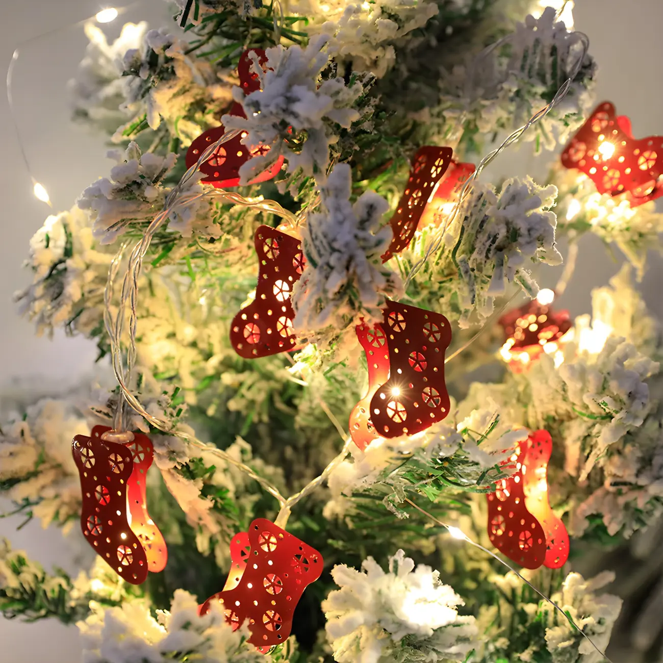 Festive Metal Decorative Christmas-Theme String Light Image - 7 | homeyfad