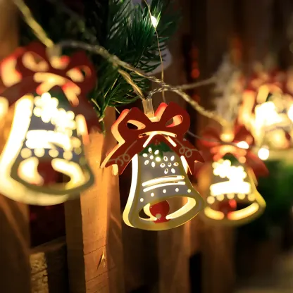 Festive Metal Decorative Christmas-Theme String Light Image - 9