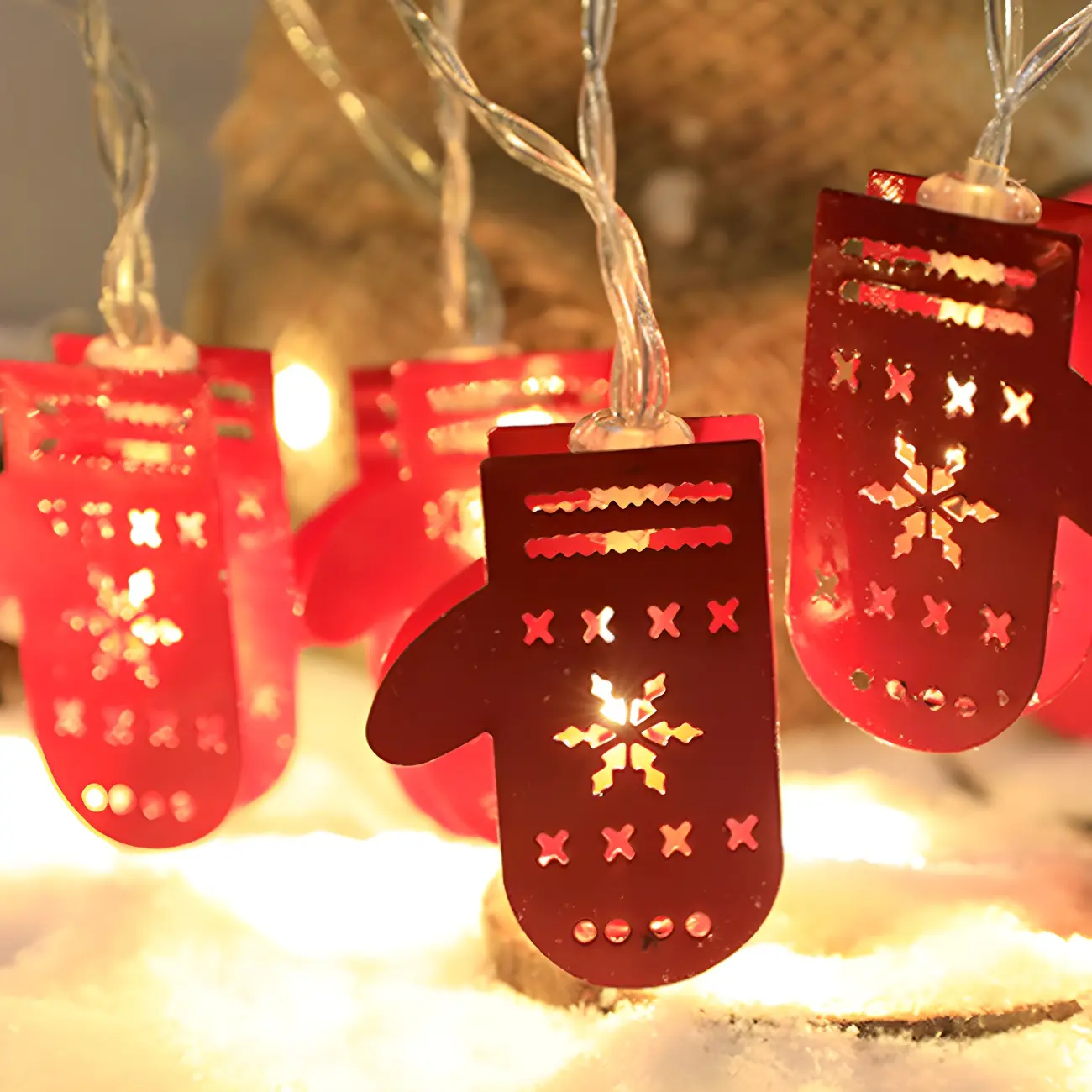 Festive Metal Decorative Christmas-Theme String Light Image - 12 | homeyfad
