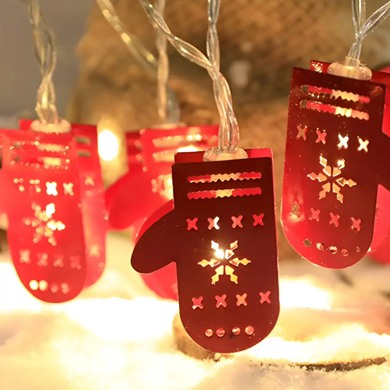 Festive Metal Decorative Christmas-Theme String Light Image - 12