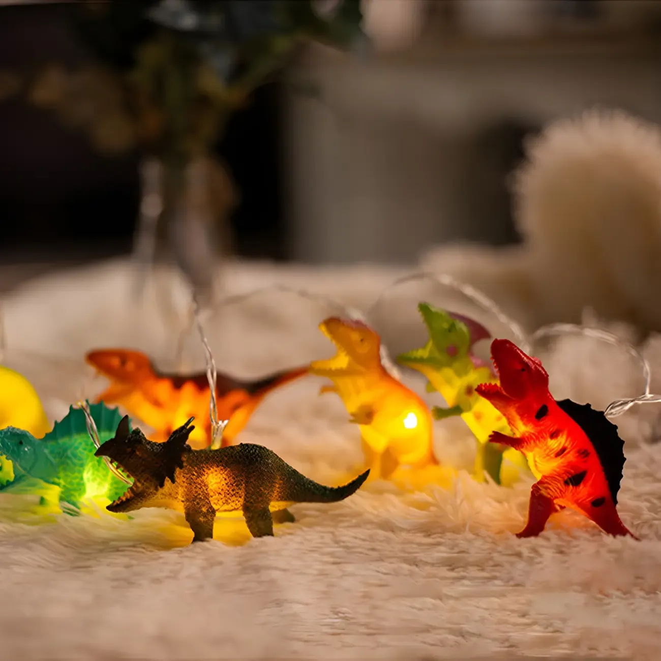 Dinosaur and Animal Figure LED String Light Image - 10