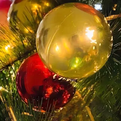 Festive Colorful Plastic Star and Ball Ornament String Light Image - 9