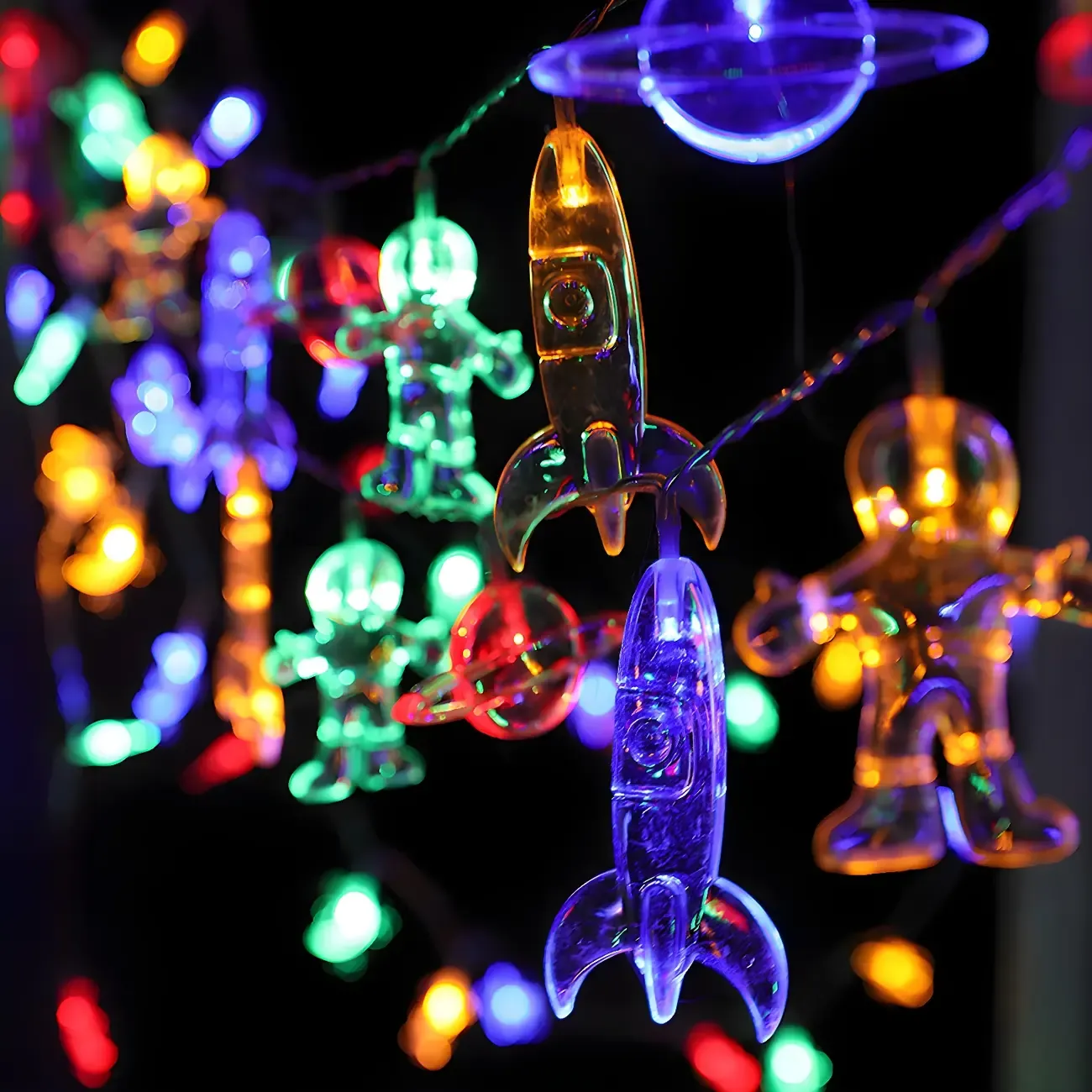 Clear Space Theme LED Bulb String Light Image - 1