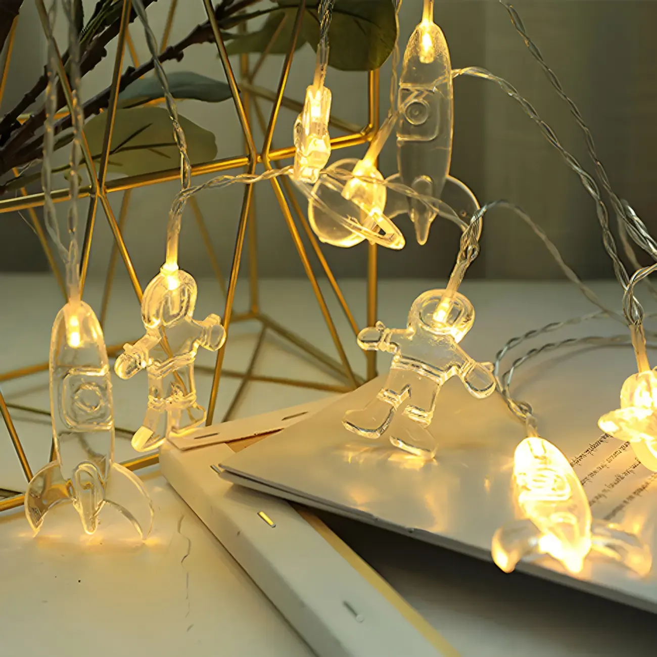 Clear Space Theme LED Bulb String Light Image - 3