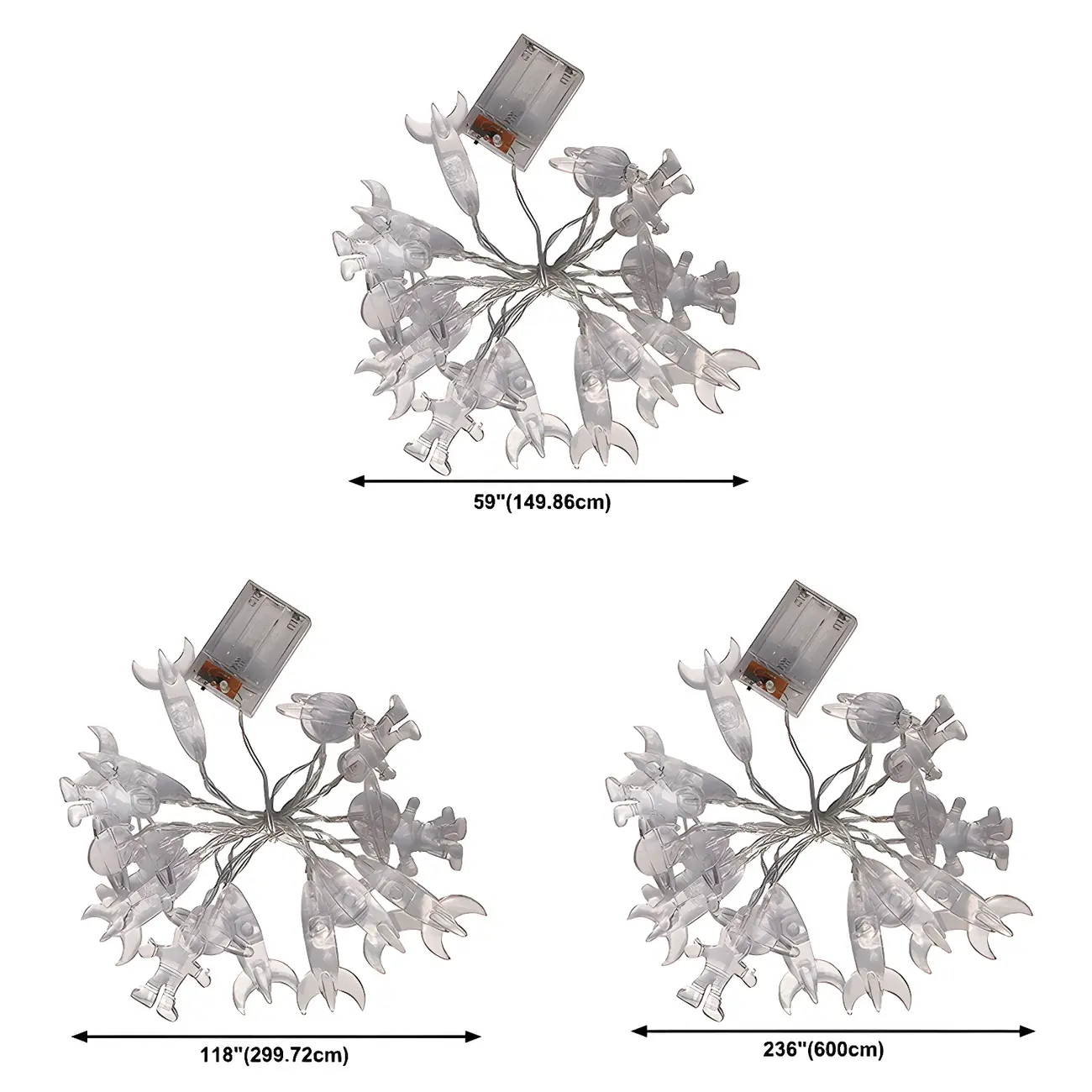 Clear Space Theme LED Bulb String Light Image - 14 | homeyfad
