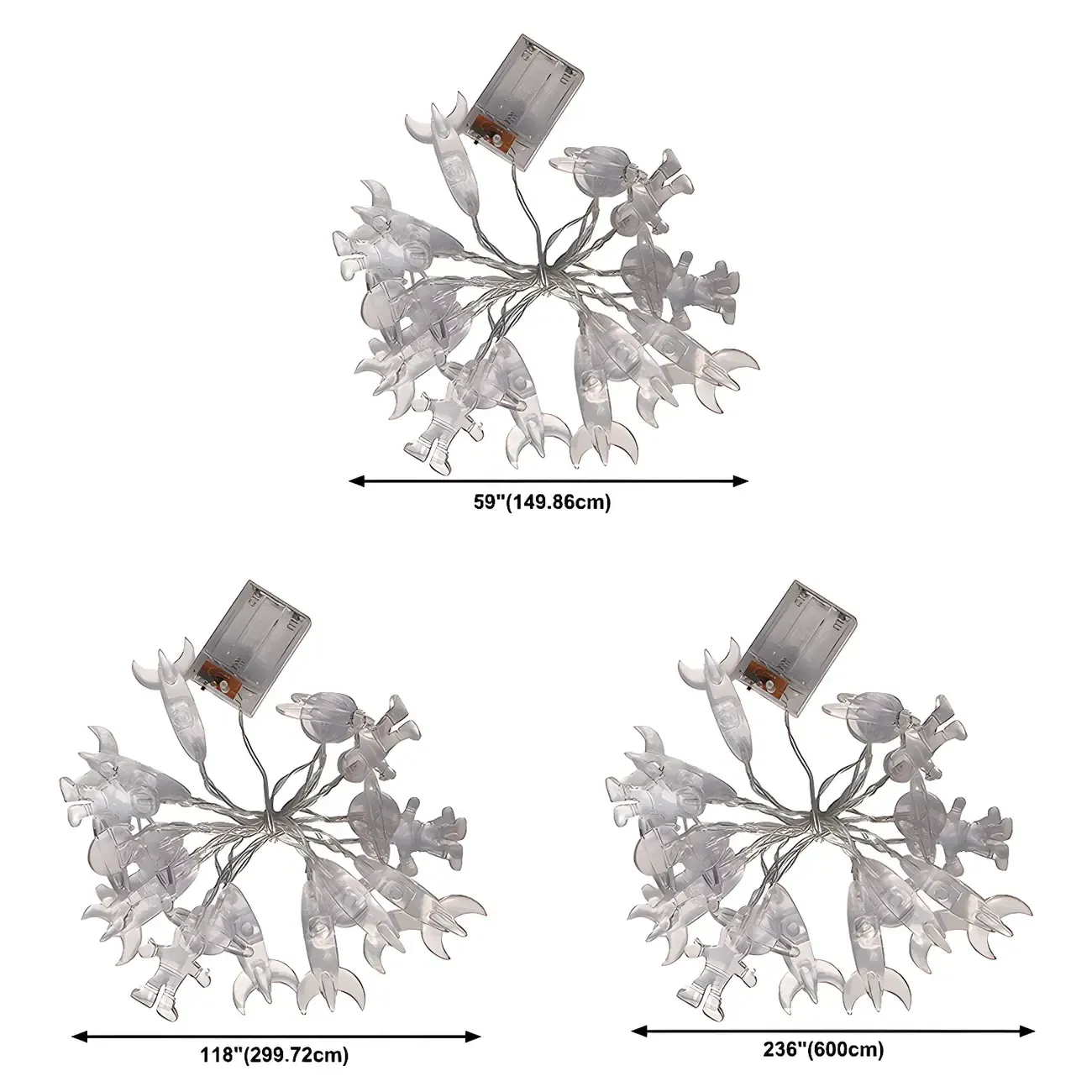 Clear Space Theme LED Bulb String Light Image - 14
