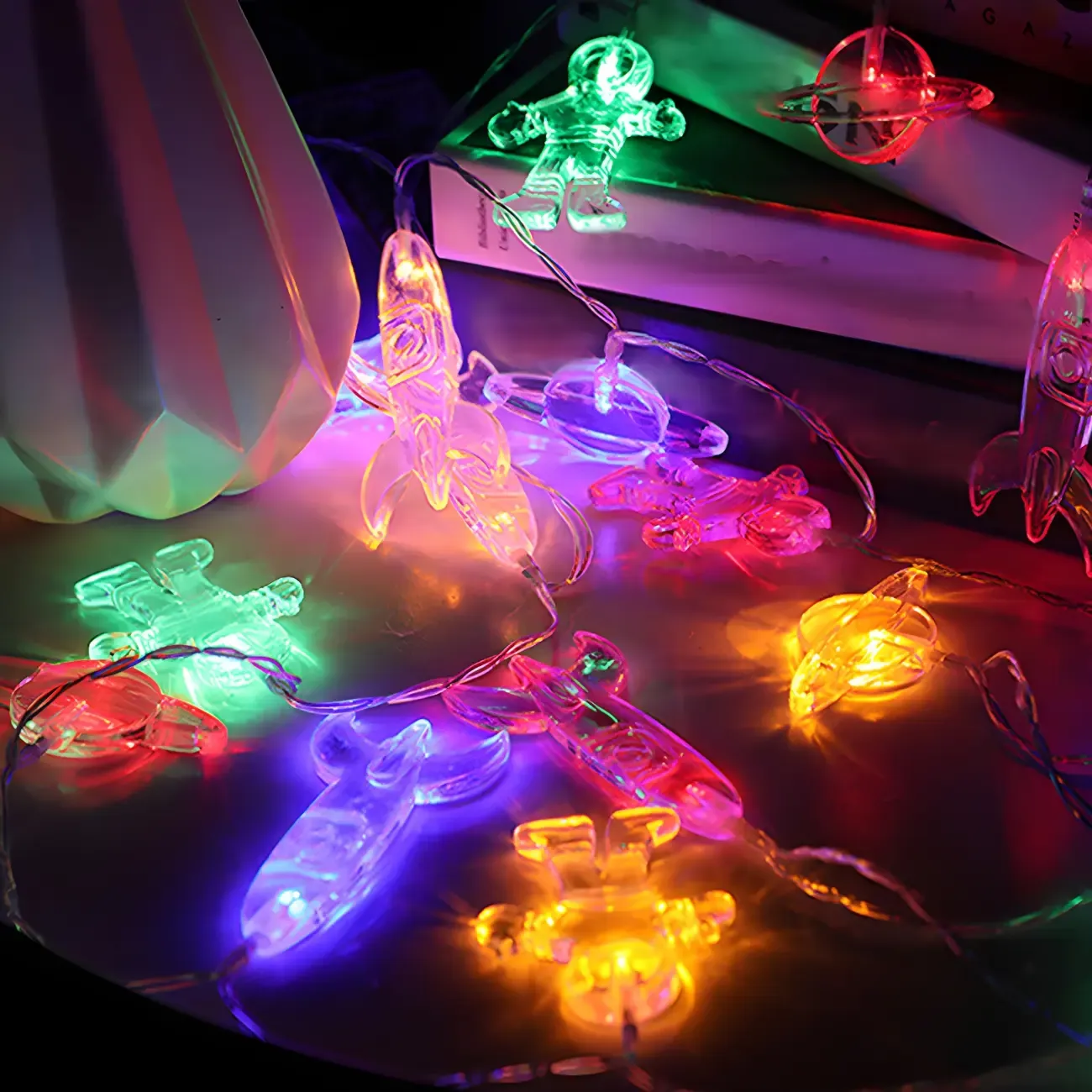 Clear Space Theme LED Bulb String Light Image - 5