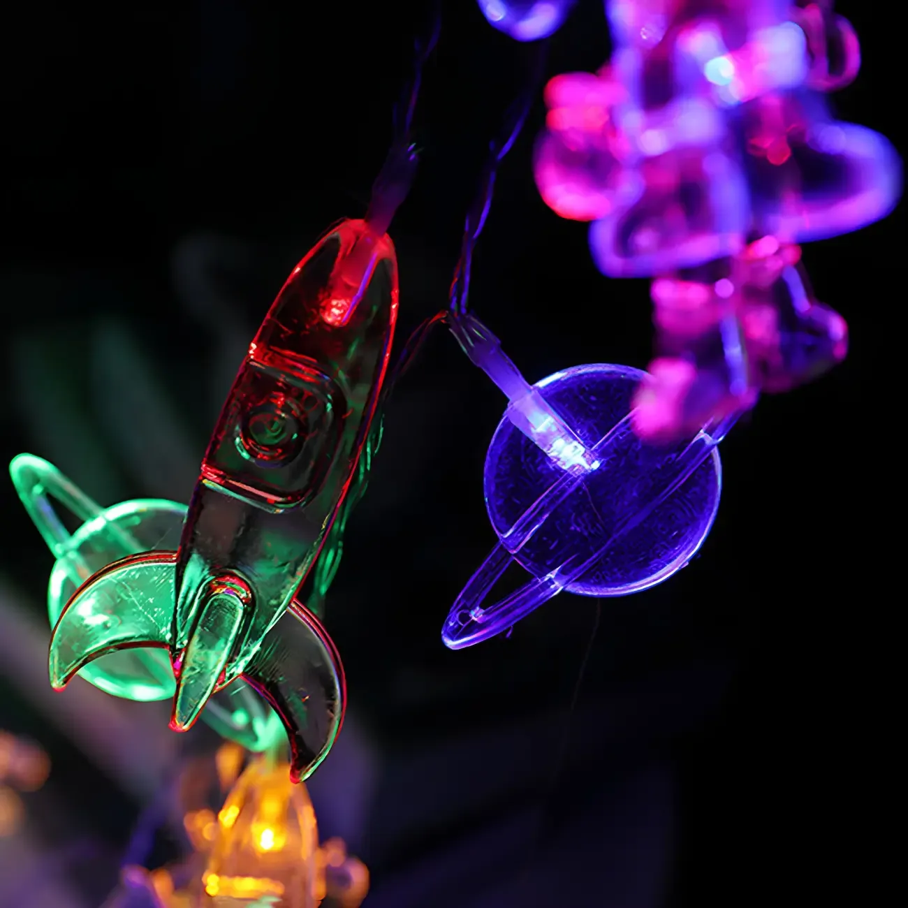 Clear Space Theme LED Bulb String Light Image - 11
