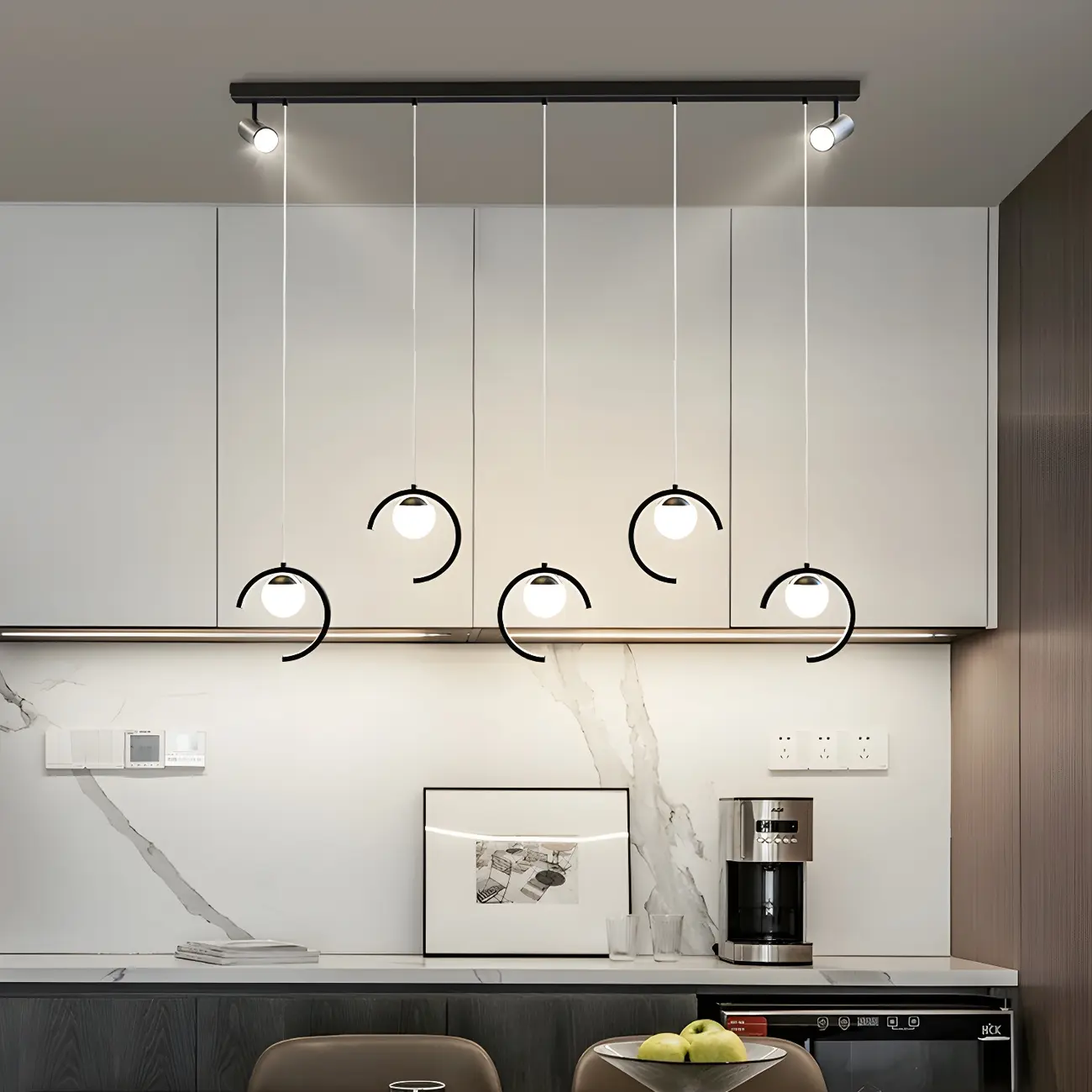 Modern Metal Geometric Kitchen Island Pendant Lights Image - 4 | homeyfad