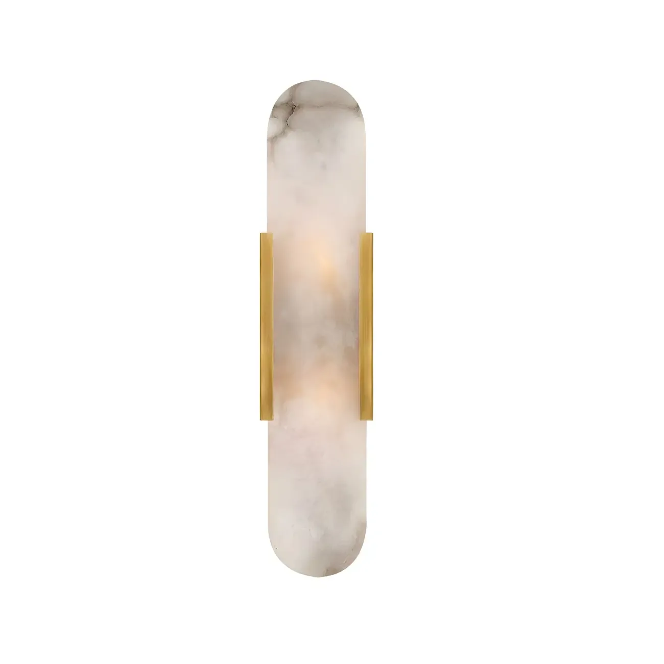 Modern Marble Wall Sconce with Gold Accents for Hallway Image - 8
