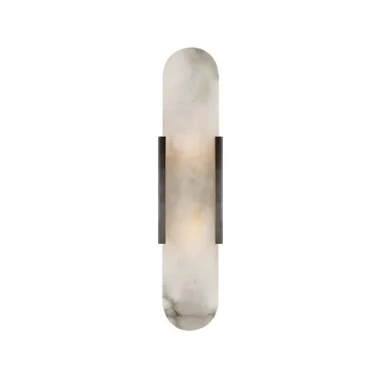Modern Marble Wall Sconce with Gold Accents for Hallway Image - 9