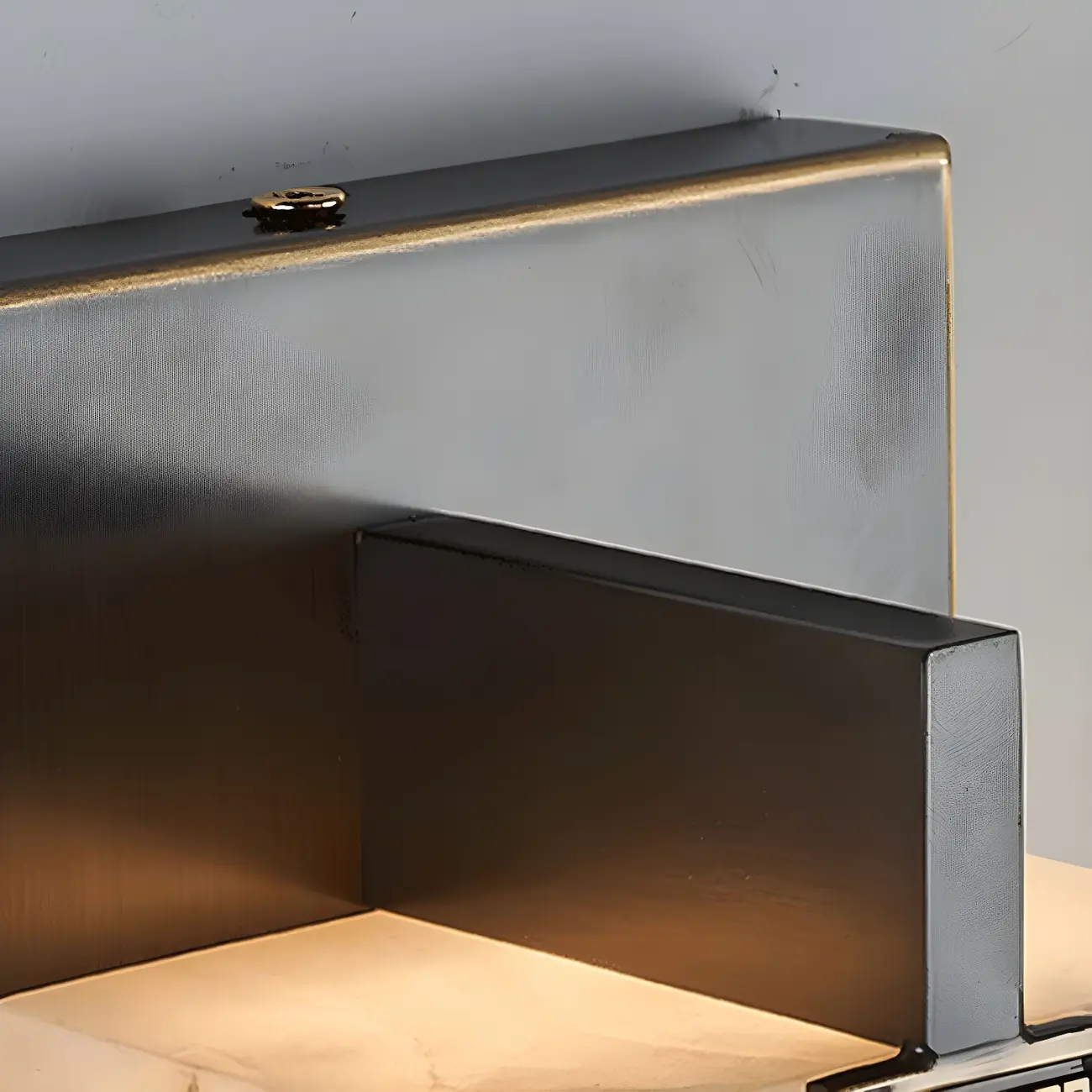 Minimalist Dimming Rectangle Ivory Stone LED Wall Light Image - 12 | homeyfad