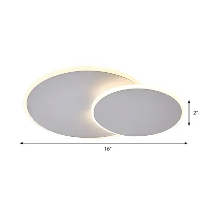 White Acrylic Flush Mount Ceiling Light Fixture for Hallway  Image - 11
