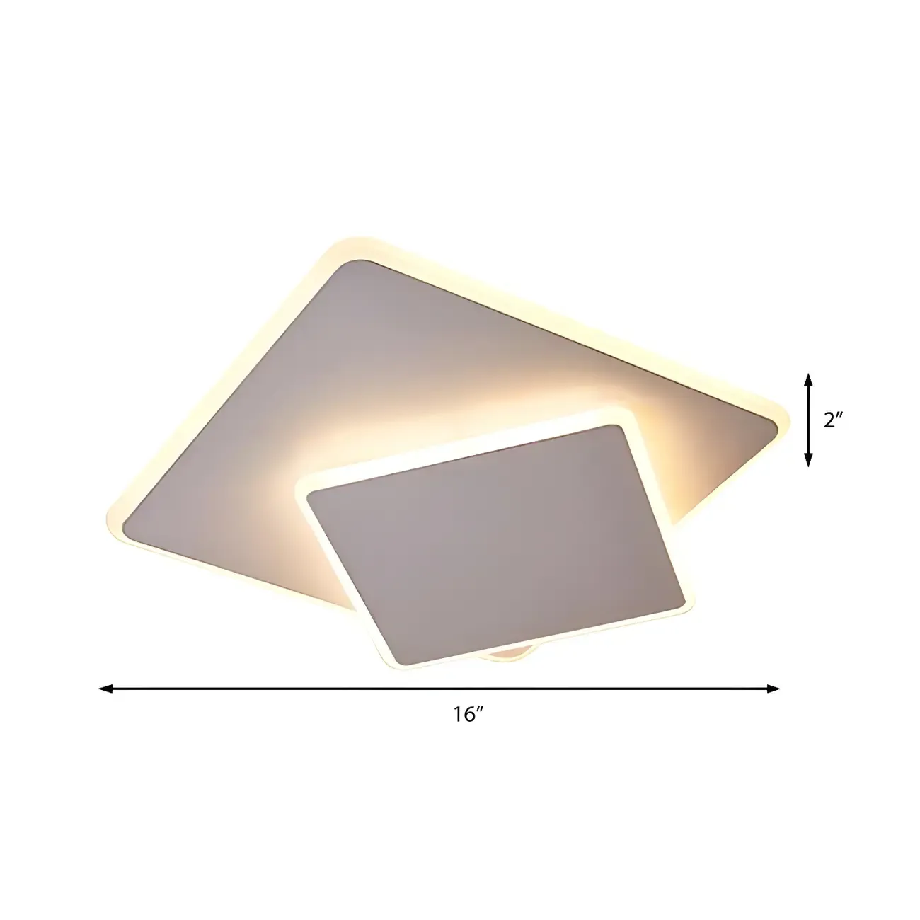 White Acrylic Flush Mount Ceiling Light Fixture for Hallway  Image - 17