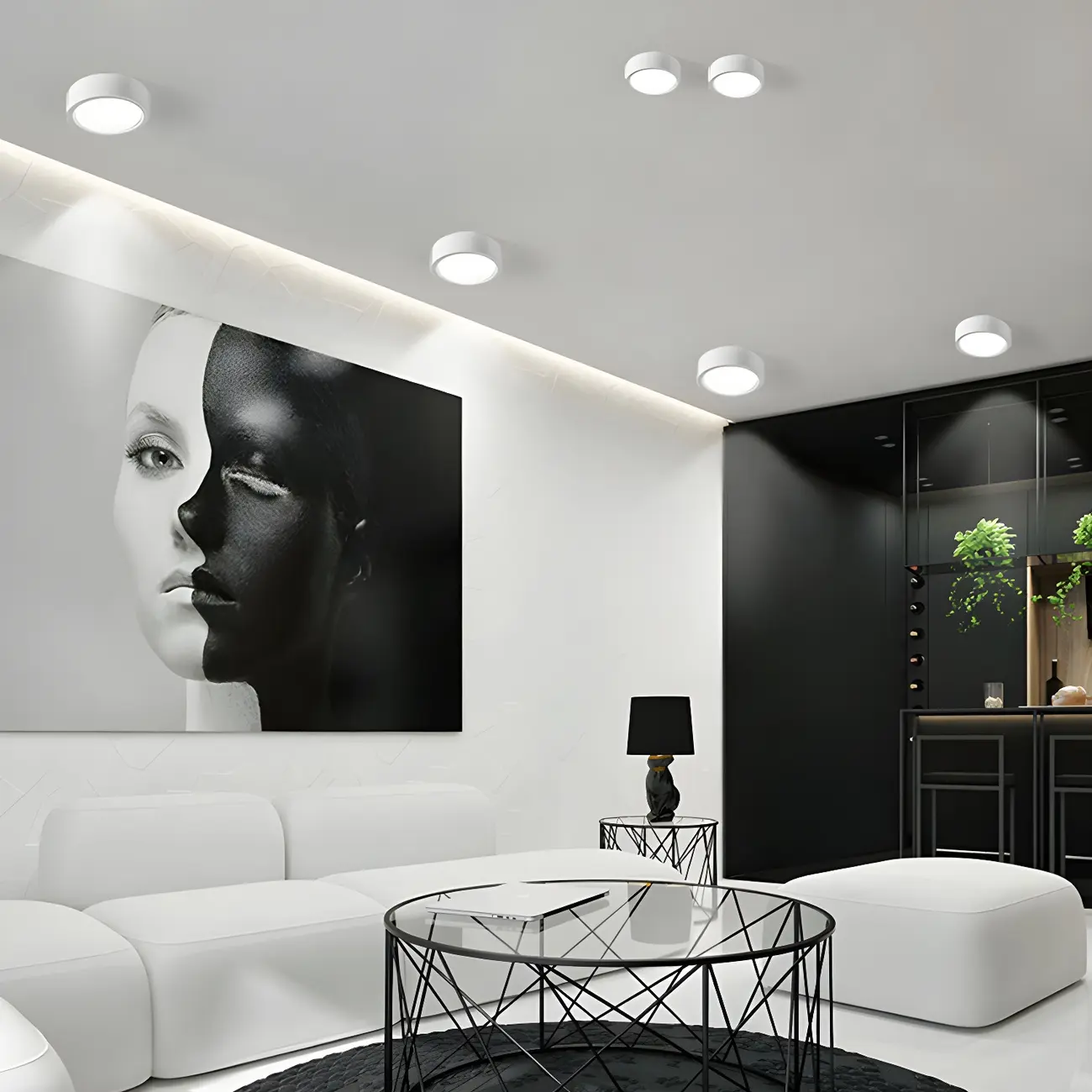 Modern LED Flush Mount Ceiling Light for Residential Use Image - 10 | homeyfad