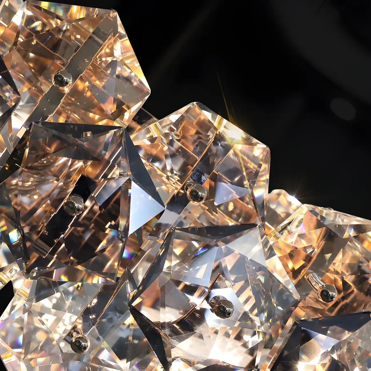 Exquisite Modern Gold Crystal Oval Island Chandelier Image - 4