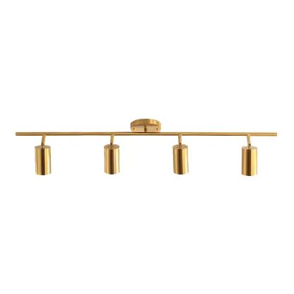 Modern Gold Track Lighting Fixture for Living Room Image - 11