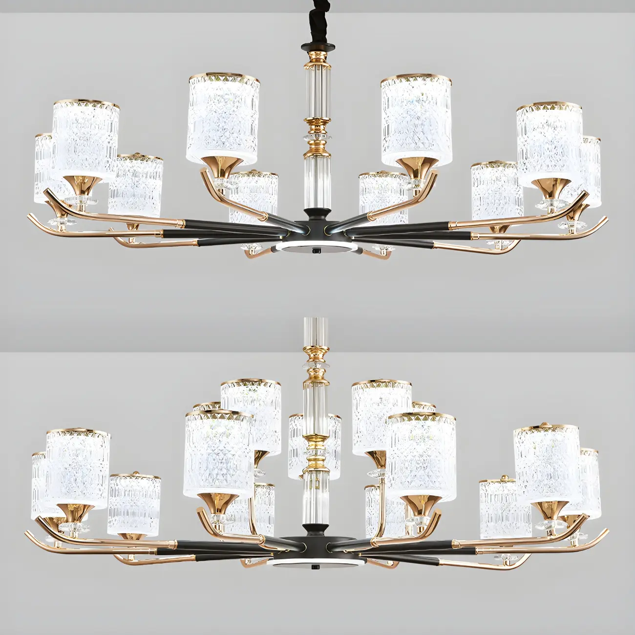 Cylinder Chandelier Light Fixture Vintage Acrylic Pendant Lighting for Restaurant | homeyfad